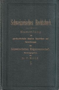Schweizerisches Rechtsbuch. (Umschlag)