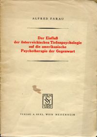 Farau, Der Einfluß der österreichischen Tiefenpsychologie auf die amerikanische (Umschlag)