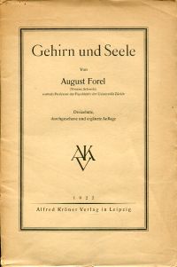 Forel, Gehirn und Seele. (Umschlag)