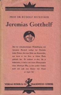 Hunziker, Jeremias Gotthelf. (Umschlag)
