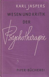 Jaspers, Wesen und Kritik der Psychotherapie. (Umschlag)