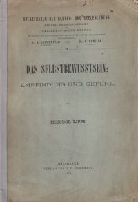 Lipps, Das Selbstbewusstsein. (Umschlag)