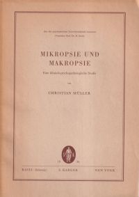 Müller, Mikropsie und Makropsie. (Umschlag)