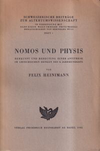 Heinimann, Nomos und Physis. (Umschlag)