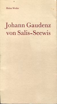 Weder, Johann Gaudenz von Salis-Seewis. (Umschlag)