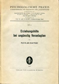 Probst, Erziehungshilfe bei ungünstig Veranlagten. (Umschlag)