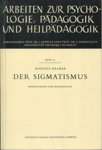 Kramer, Der  Sigmatismus. (Umschlag)