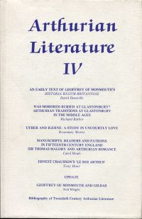 Barber, Arthurian Literature, Volume IV. (Umschlag)