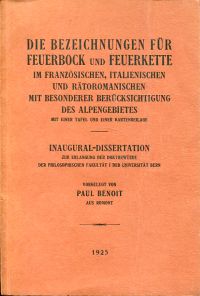 Benoit, Die Bezeichnungen für Feuerbock und Feuerkette (Umschlag)