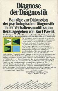 Pawlik, Diagnose der Diagnostik. (Umschlag)