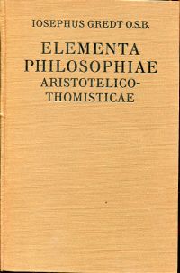 Gredt, Elementa philosophiae aristotelico-thomisticae. (Umschlag)
