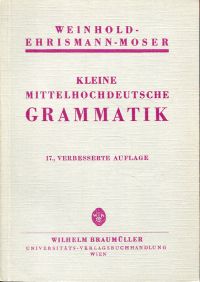 Moser, Kleine mittelhochdeutsche Grammatik. (Umschlag)