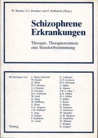 Bender, Schizophrene Erkrankungen. (Umschlag)
