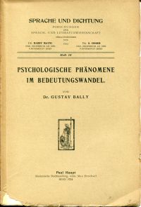 Bally, Psychologische Phänomene im Bedeutungswandel. (Umschlag)