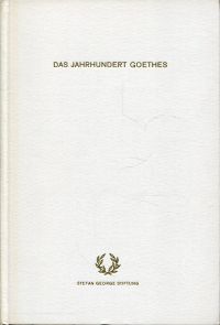 George, Das Jahrhundert Goethes. (Umschlag)