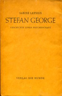 Lepsius, Stefan George. (Umschlag)
