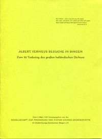 Wolff, Albert Verweys Besuche in Bingen. (Umschlag)