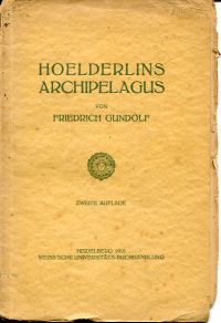 Gundolf, Hölderlins Archipelagus. (Umschlag)