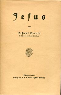 Wernle, Jesus. (Umschlag)