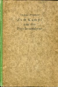 Pfister, Zum Kampf um die Psychoanalyse. (Umschlag)
