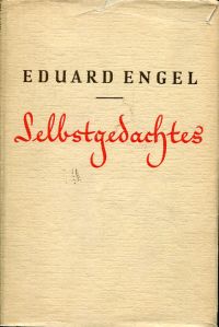 Engel, Selbstgedachtes. (Umschlag)