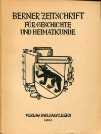 Berner Zeitschrift für Geschichte und Heimatkunde; 1955/2. (Umschlag)