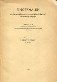 Pekny, Fingermalen als diagnostische und therapeutisches Hilfsmittel in der Heil (Umschlag)