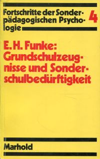 Funke, Grundschulzeugnisse und Sonderschulbedürftigkeit. (Umschlag)