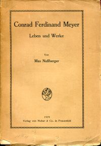 Nussberger, Conrad Ferdinand Meyer. (Umschlag)