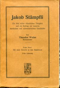 Weiss, Jakob Stämpfli. (Umschlag)