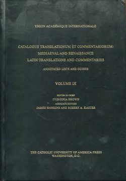 Brown, Catalogus translationum et commentariorum. (Einband)