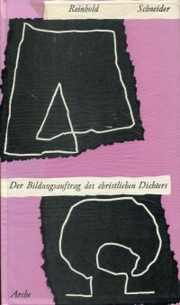 Schneider, Der Bildungsauftrag des christlichen Dichters. (Umschlag)