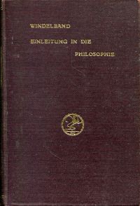 Windelband, Einleitung in die Philosophie. (Umschlag)