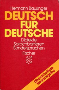 Bausinger, Deutsch für Deutsche. (Umschlag)