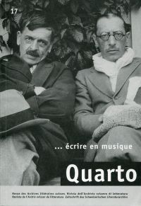 ... Ecrire en musique. (Umschlag)