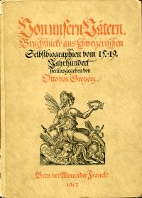 Greyerz, Von unseren Vätern. (Umschlag)