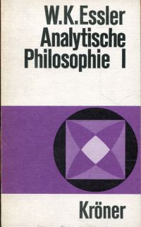 Essler, Analytische Philosophie I. (Umschlag)