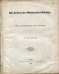 Gerlach, Die Zeiten der Römischen Könige. (Umschlag)