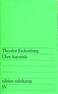 Eschenburg, Über Autorität. (Umschlag)