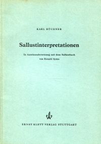 Büchner, Sallustinterpretationen. (Umschlag)