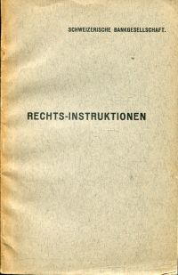 Rechts-Instruktionen. (Umschlag)