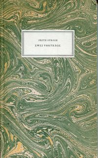 Strich, Zwei Vorträge. (Umschlag)