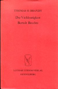 Brandt, Die Vieldeutigkeit Bertolt Brechts. (Umschlag)