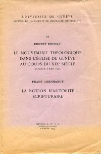 Rochat, Le Mouvement théologique dans l'église de Genève au cours du XIXe siècle (Umschlag)