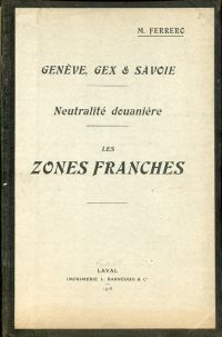 Ferrero, Genève, Gex & Savoie. (Umschlag)