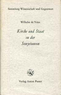 Vries, Kirche und Staat in der Sowjetunion. (Umschlag)