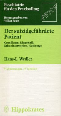 Wedler, Der suizidgefährdete Patient. (Umschlag)