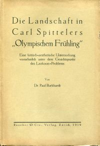 Burkhardt, Die  Landschaft in Carl Spittelers "Olympischer Frühling". (Umschlag)