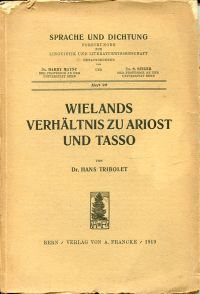 Tribolet, Wielands Verhältnis zu Ariost und Tasso. (Umschlag)