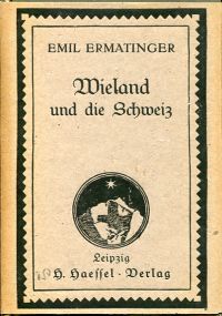 Ermatinger, Wieland und die Schweiz. (Umschlag)